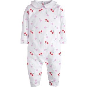 Little English Cherry Playsuit - 100% Pima cotton - 9 month